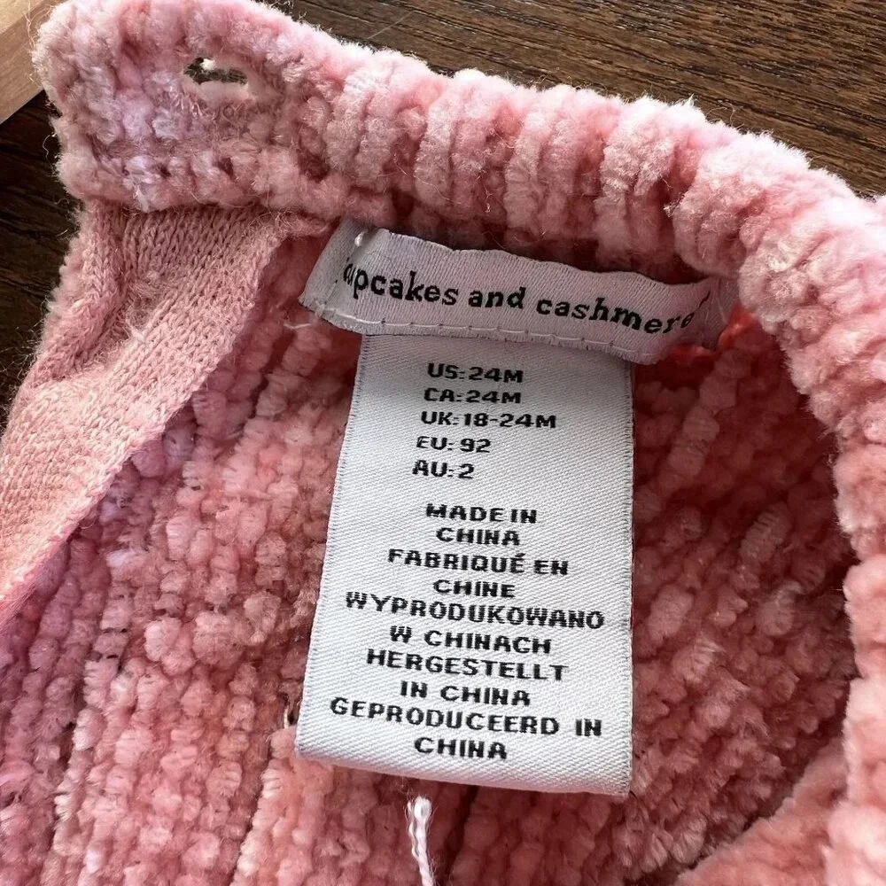 Cupcakes & Cashmere Girls Pink Knit Dress With Star Detail Size 24M